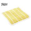 Thin Seat Pad for Home Cotton Linen Chair Pad, Striped Plaid Dining Mat with Lace Trim, Lightweight Wood Chairs Breathable Ties Office Barstool