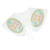 Decorative Fake Collar Neckline for Women Cute Colorful Embroidery Beaded Floral Shawl Scarf Wrap Ribbon Bowknot Capelet