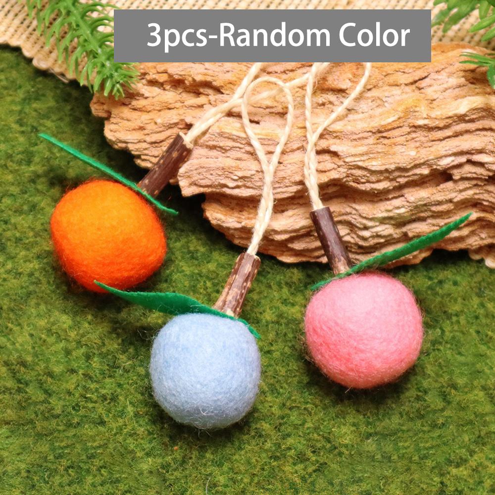 Plush Solid Ball Cat Toy Accessories Simulated Fruit Pet Toy