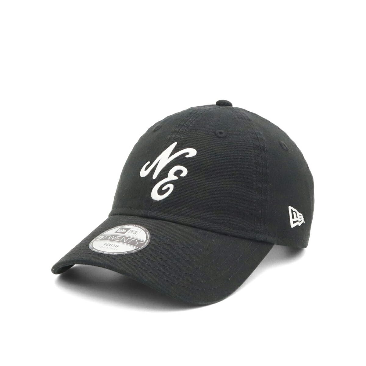 

Kids Cap Hat Logo YOUTH YOUTH 920 WASHED NELOGO BLK WHI 25J [New Era] Black/NE 52-56cm