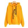2021 autumn and winter new large-size women's clothing European and American loose casual printing than heart printing hooded women's sweater trend
