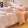 Thickened Milk Fleece Four-Piece Korean Carved Coral Fleece Double-Sided Flannel Quilt Cover Bed Sheet Bedding