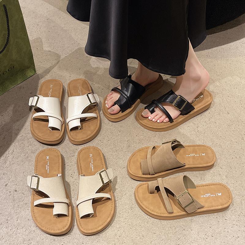 Fashion Shoes Woman 2025 Female Slippers Rubber Flip Flops New Hawaiian Beach Flat Summer Retro Scandals Slides Rubber Slippers Shoes Wo