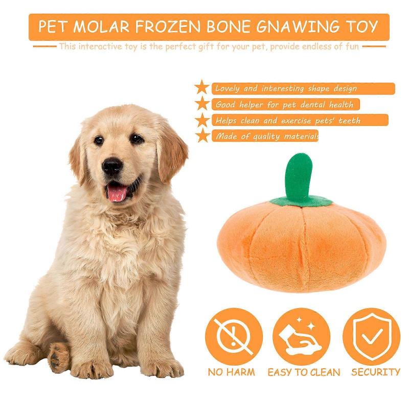 Sound Toy for Dogs Training Pumpkin Plush Toys for Pet Playing with