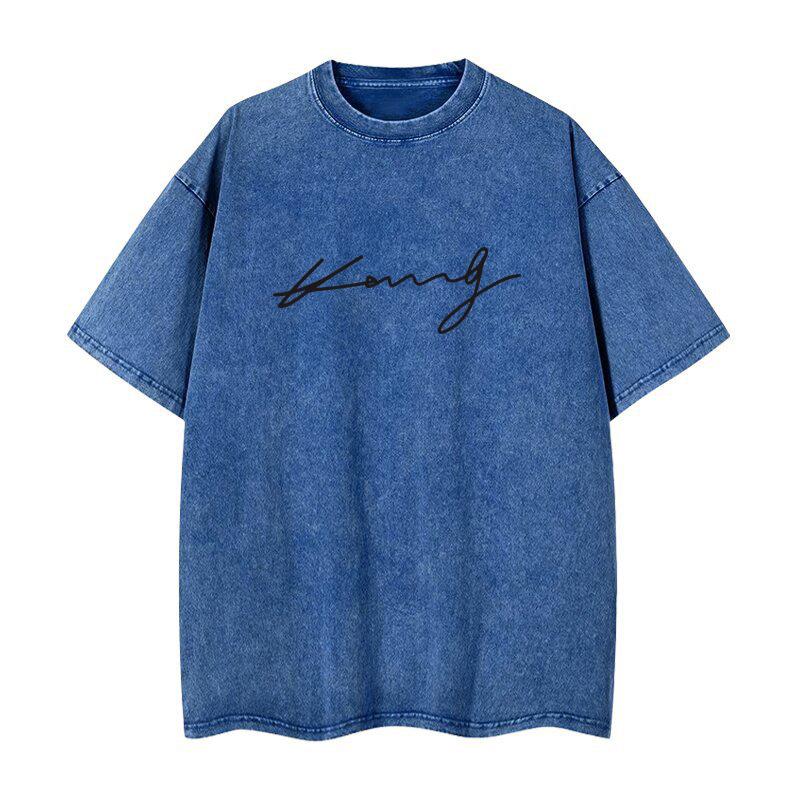 

Женские футболки с принтом букв, хип-хоп, дышащие, выстиранные, уличная летняя одежда, повседневные универсальные футболки 3XL