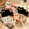 Cute Black Kitten Plush Hair Claw Clip for Women - Large Autumn/Winter Headwear