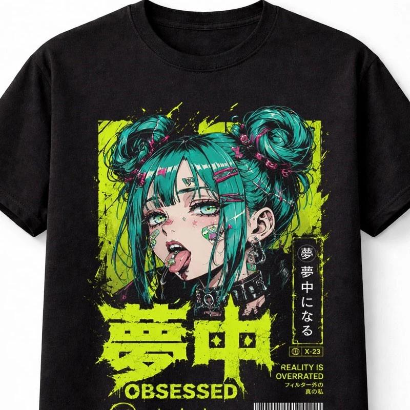 Obsessed Anime Girl Japanese Unisexga Aesthetic Graphic Unisex TShirt S