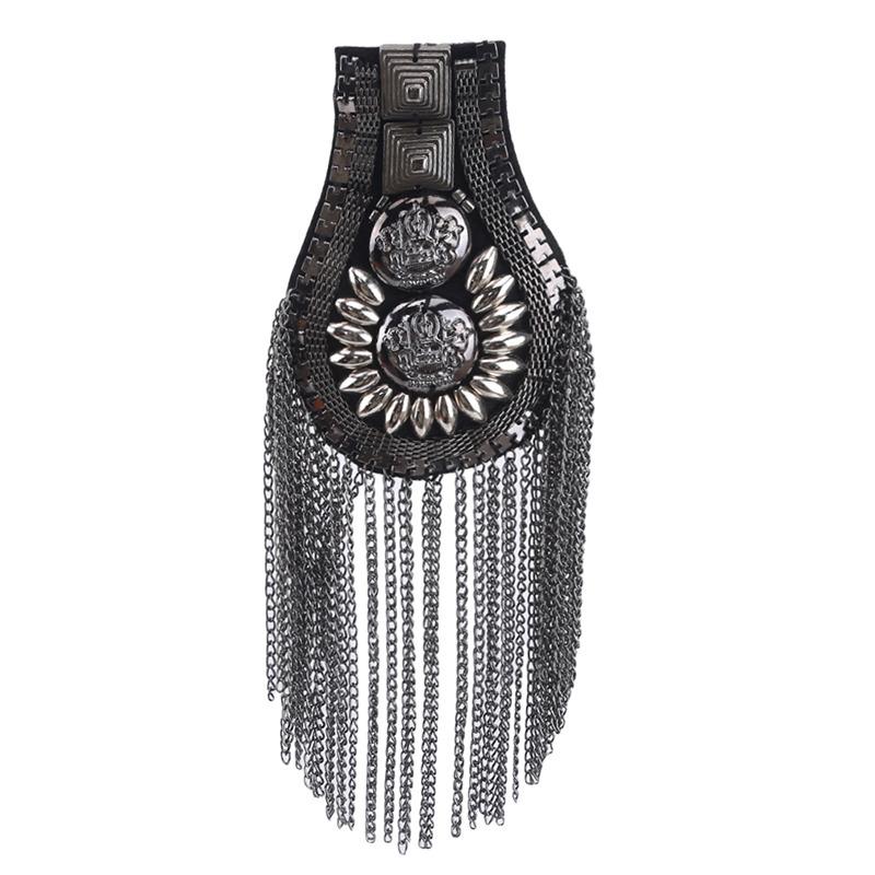1 Stück Mode Handgefertigt Schulterschmuck Quaste Strass Epauletten Bekleidungszubehör Brosche Epaulette Schulterbroschen Geschenk