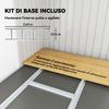 4 X 9ft Metal Shed, with Foundation Shed - Brown