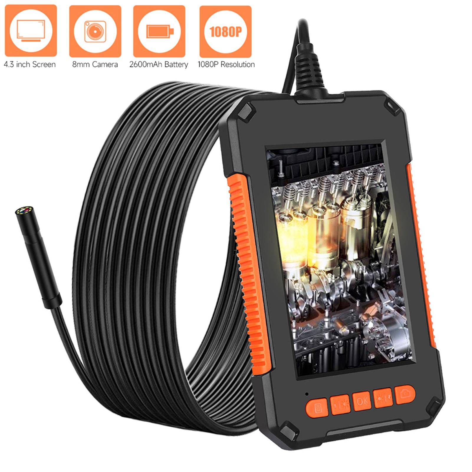 

Endoscope 1080P Resolution 4.3inch LCD Screen IP67 Water Resistant Industrial Endoscope with LED Light чёрный