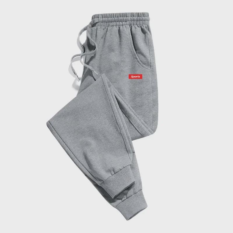 Men's Mid-Waist Elastic Lambskin Drawstring Pants for Autumn/Winter - Plush, Thick, Solid Color Casual Trousers