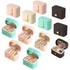 Portable Jewelry Storage Box Travel Organizer Jewelry Case Leather Storage Earrings Necklace Ring Jewelry Organizer Display
