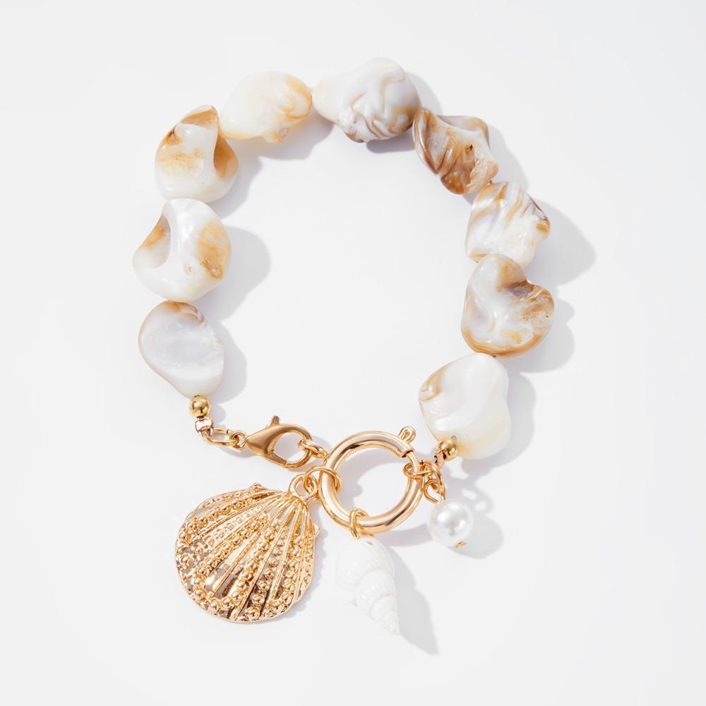 Flower Shell Necklace Bracelet Conch Beach Beaded Jewelry Fashion Marine Style Necklace  Women