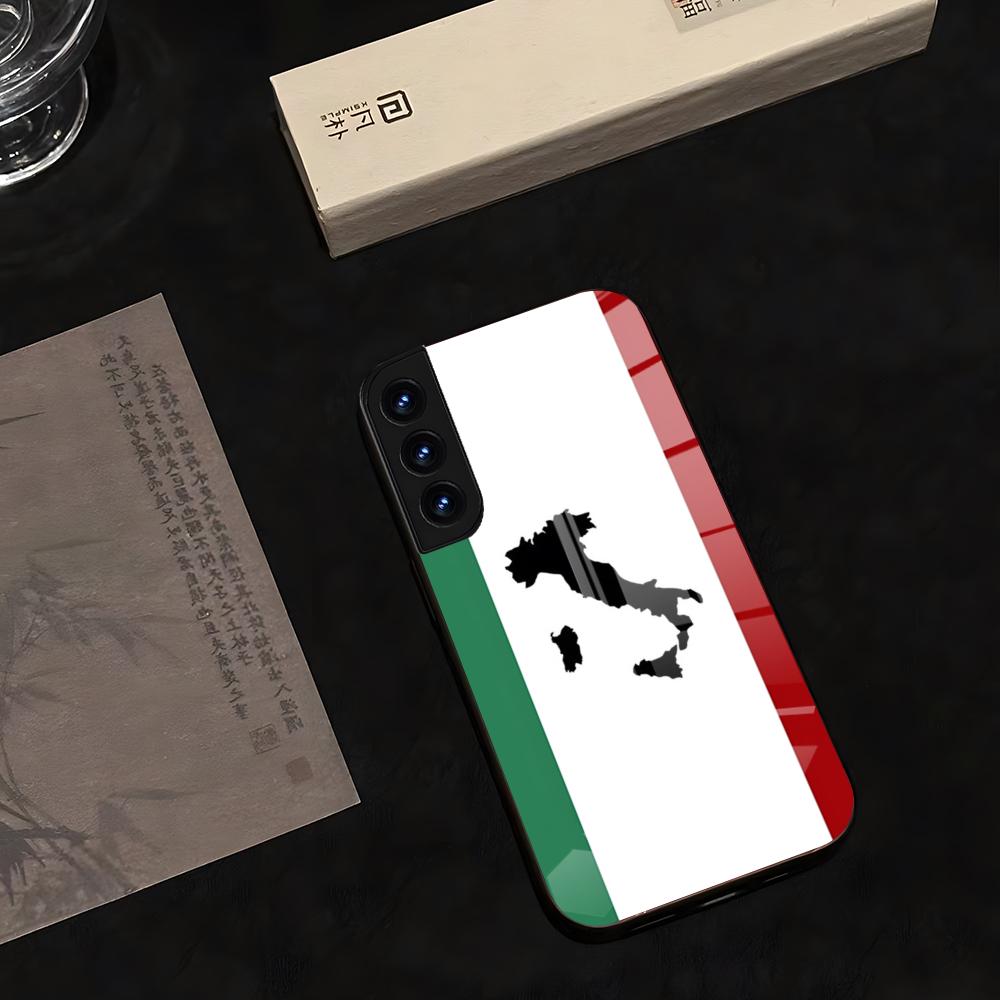 

Italy Flag Phone Case 2025 Glass Hot For Samsung S 25 24 Ultra Plus Warrior 23 22 21 20 A 34 54 53 Note20 M 54 Cover Samsung S24Plus