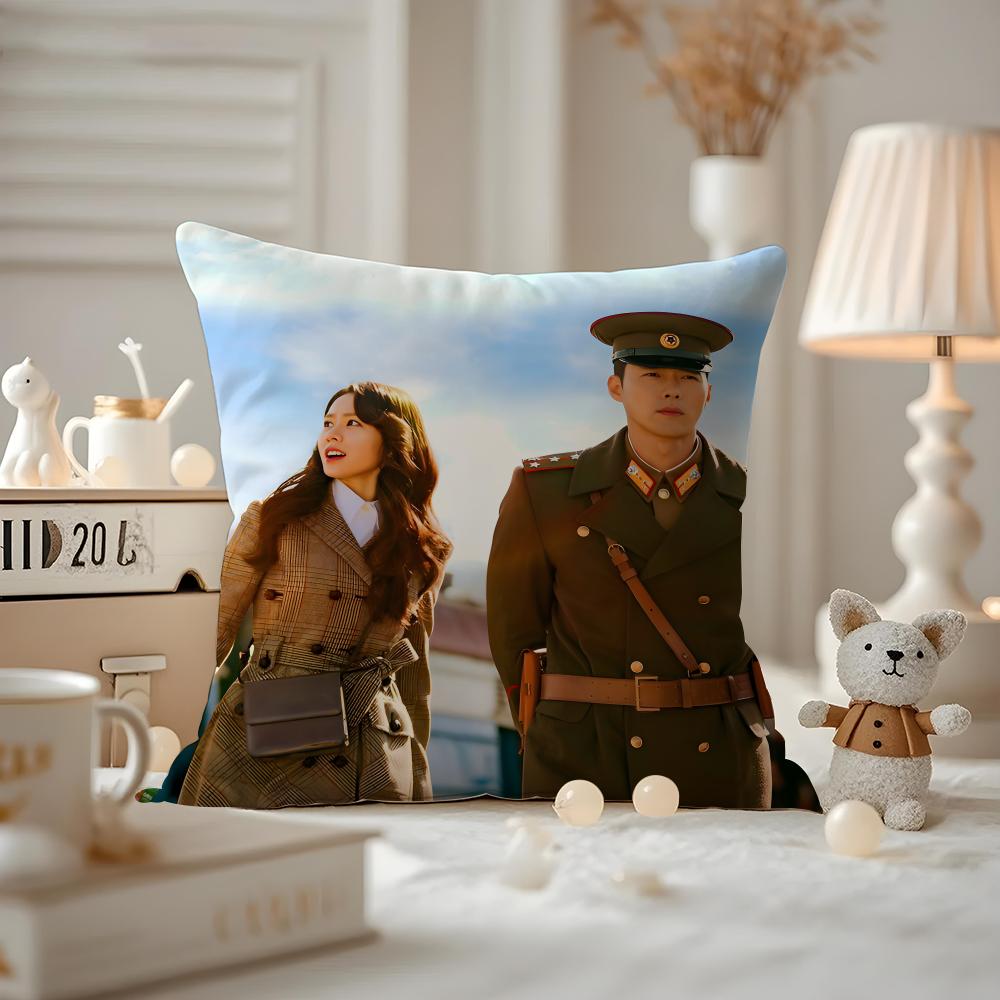 Crash Landing On You KDrama Cushion Cover Pattern Printed Pillowcase For Living Room Sofa Cushion Cover & Bedroom Decor