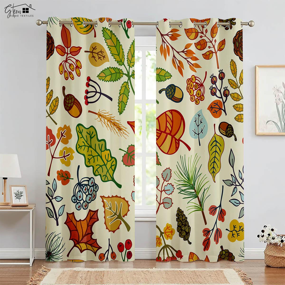 

Flower Three-Dimensional Print Draperies Pastoral Fresh Natural Yellow Emerald Vibrant Bedroom Living Room Space Design Rod Pocket Decorative Drapes W50xH130(CM)x2PCS&Rod pocket
