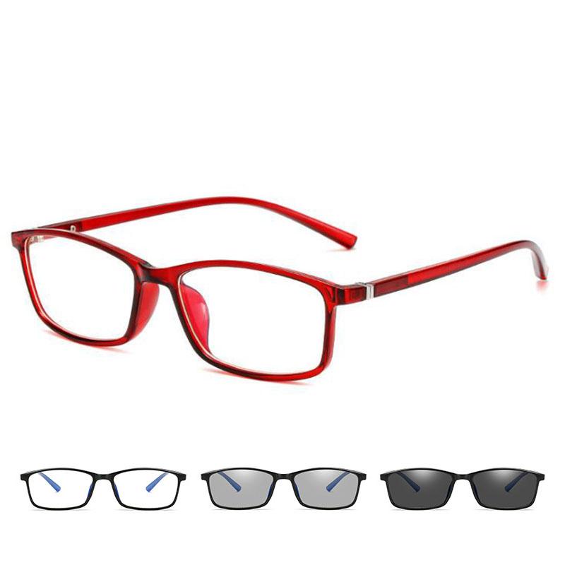 TR90 Thin Frame Change Color Eyewear Photochromic Eyeglasses Women Men Prescription 0 -0.5 -1.0 -1.5 -2.0 -2.5 -3.0 To -6.0