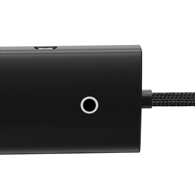 Hub 4W1 Baseus Lite Series Usb-C Do 4X Usb 3.0 + Usb-C, 25Cm (Czarny)