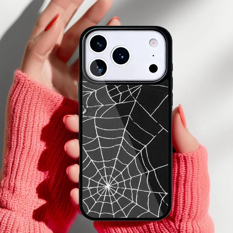Spider Web Head Mask Phone Case for iPhone 17 Air 16e 15 14 13 Pro Max Back Cover for 12 11 Pro Coque