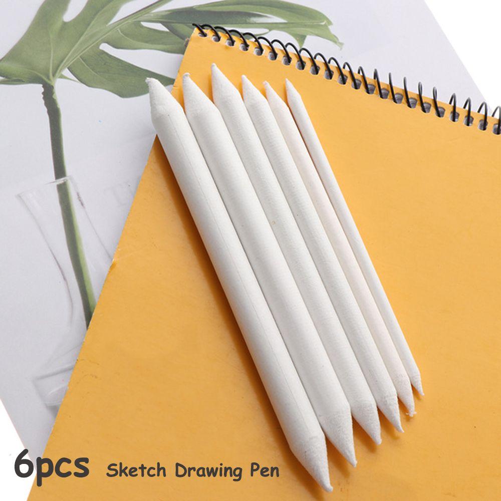 6 PCS Craft Pencil Sharpener Graffiti Artist Tortillon Blending Smudge Sketch Drawing Pen Sandpaper