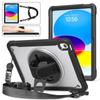 IPad 10th Gen 10.9 Inch Case Shockproof Full Body Cover With 360 Rotating Stand TPU Hand Strap