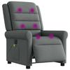 VidaXL Fauteuil inclinable de massage électrique gris foncé tissu 3303305