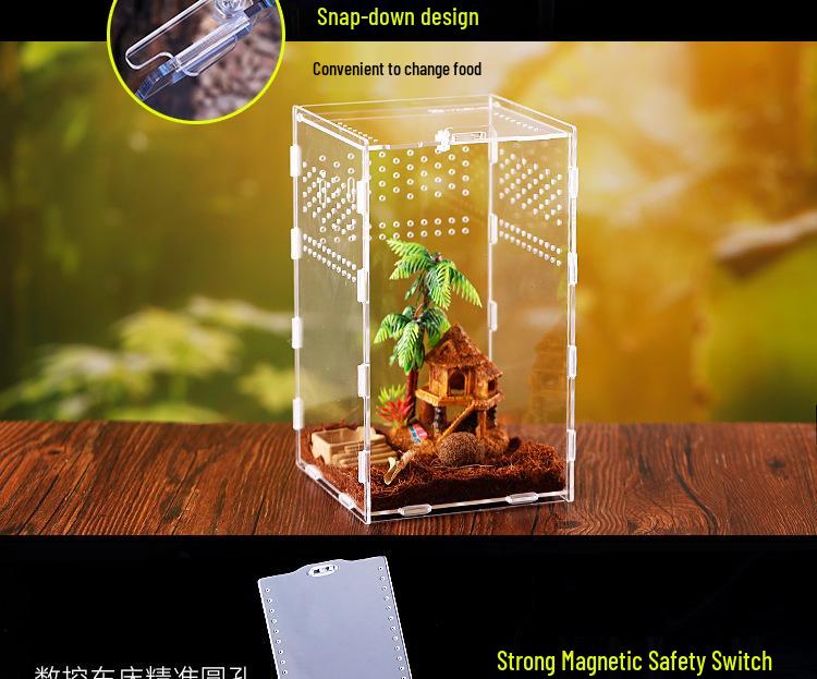 Προηγμένο Ακρυλικό Τεράριο Αναπαραγωγής Ερπετών - 360° Υψηλή Διαφάνεια