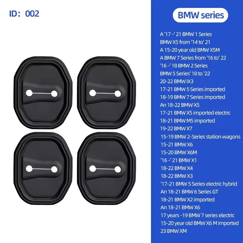 4Pcs Car Silicone Door Lock Buckle Cover Anti-collision For BMW X1 X3 X5 X6 X7 seriesE46 E90 E83 F10 F30 E60 G60 Car Accessories