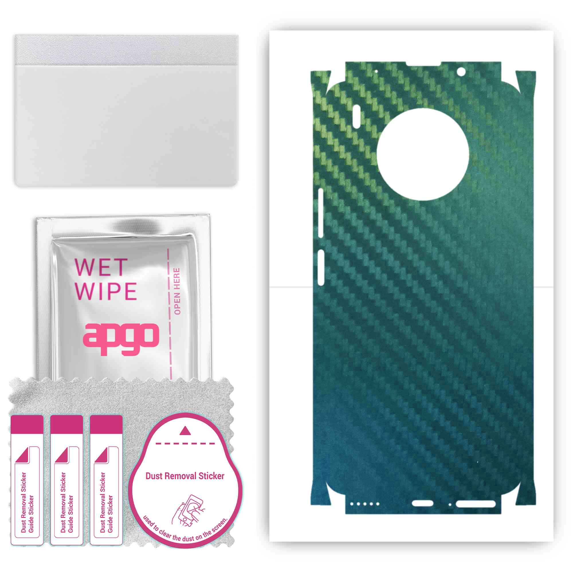 

apgo Protective Skin Sticker for the back+sides compatible with Honor 50 LITE, Full Wrap Film, Foil, Vinyl - Pattern Carbon Chameleon CAKA1