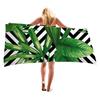 Tropical plant pattern digital-printed polyester Superfine fiber double-sided fleece Beach vacation bath towel, beach towel