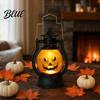 Halloween Retro Horse Lantern Pumpkin with LED Light Portable Funny Hanging Light Faces Safe Flame-Free Decoration for Indoor Outdoor Party Use Cute