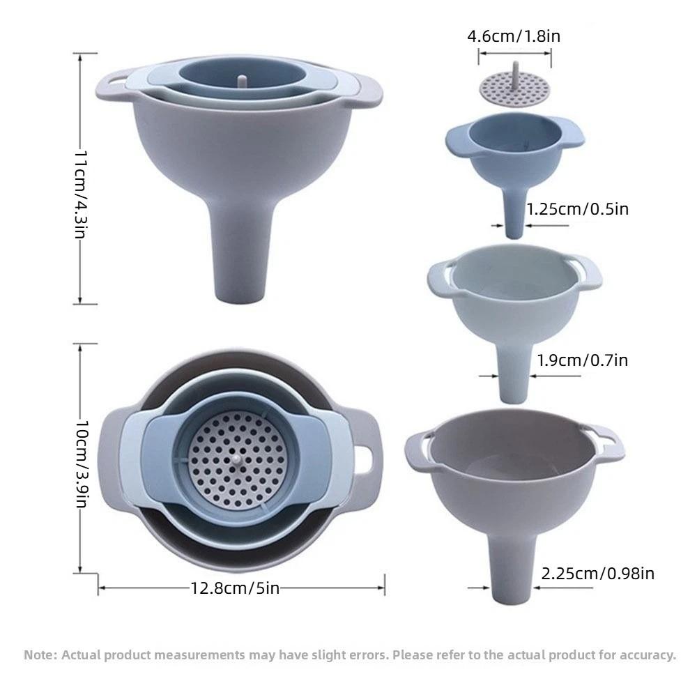 Food Grade Kitchen Funnel Multifunctional Kitchen Pouring Tool Funnel Set  Household Use
