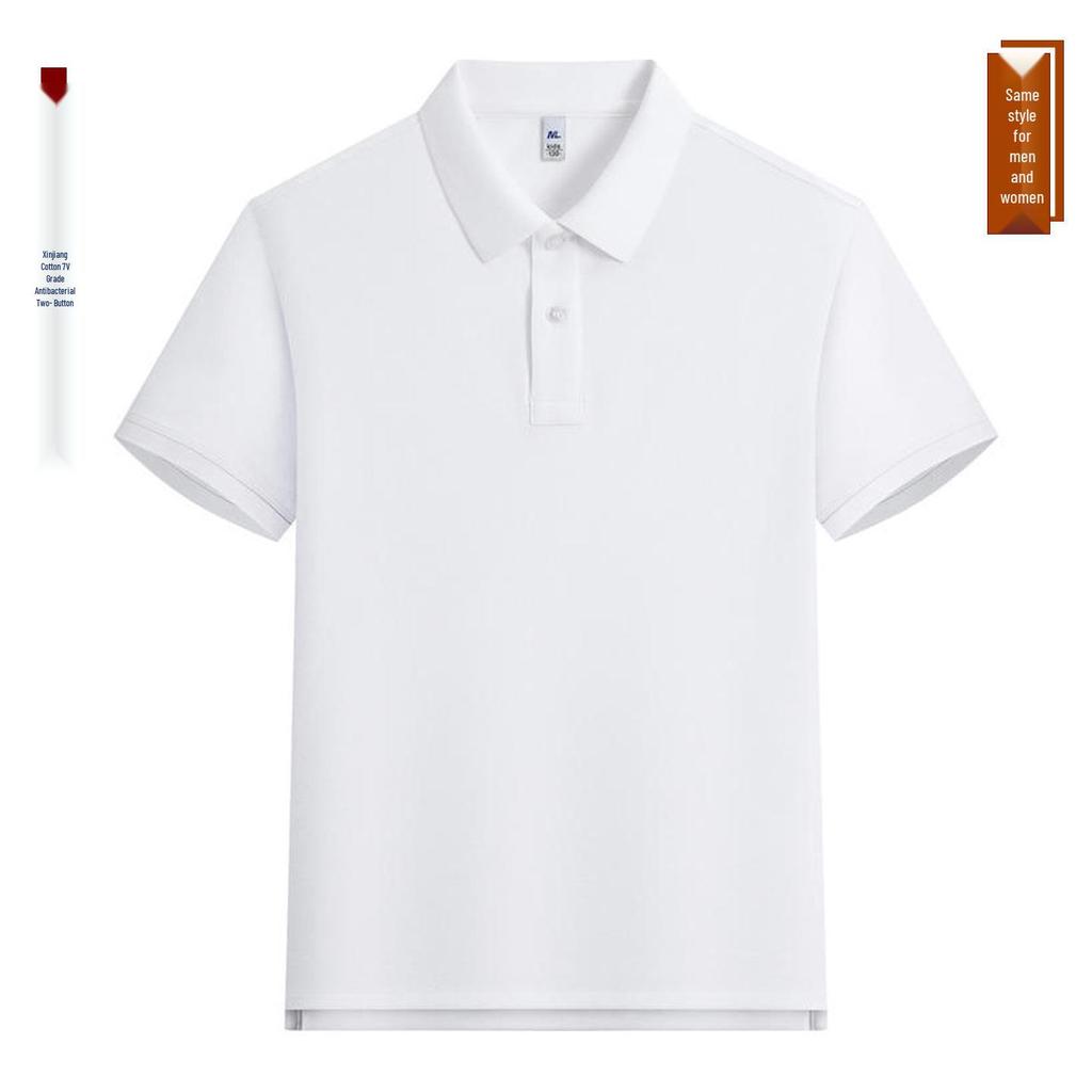 Custom Logo Family Matching Cotton Polo Shirts: Kids' T-Shirts for Class Uniforms, Parties, Summer Camp, Autumn Outings, and Cultural Events