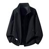 Freizeitjacke Herren Freizeit Unifarbene Stehkragenjacke Herrenjacke