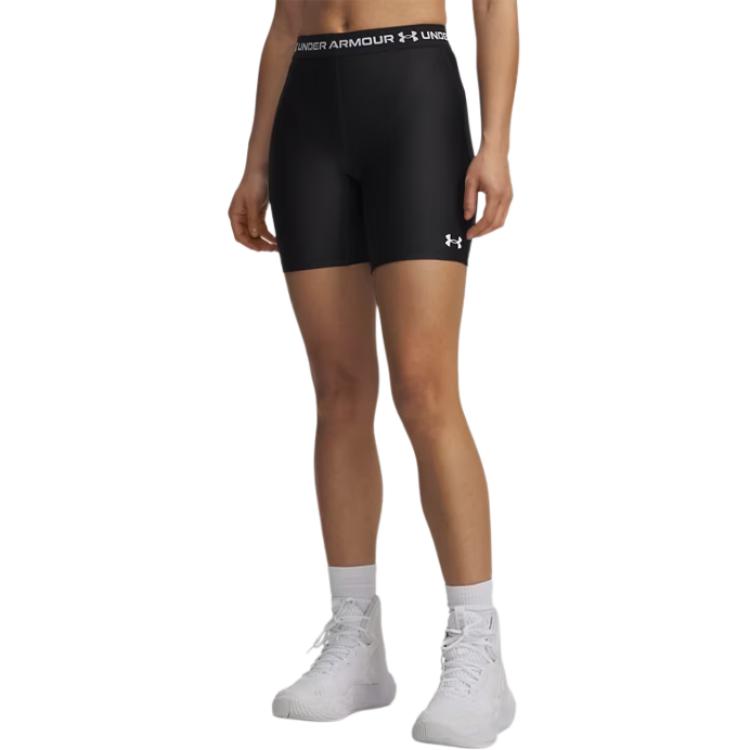 

Under Armour HeatGear Letter Elastic Slim Fit Three-Quarter Sports Shorts Women shorts 6009998-008 XL