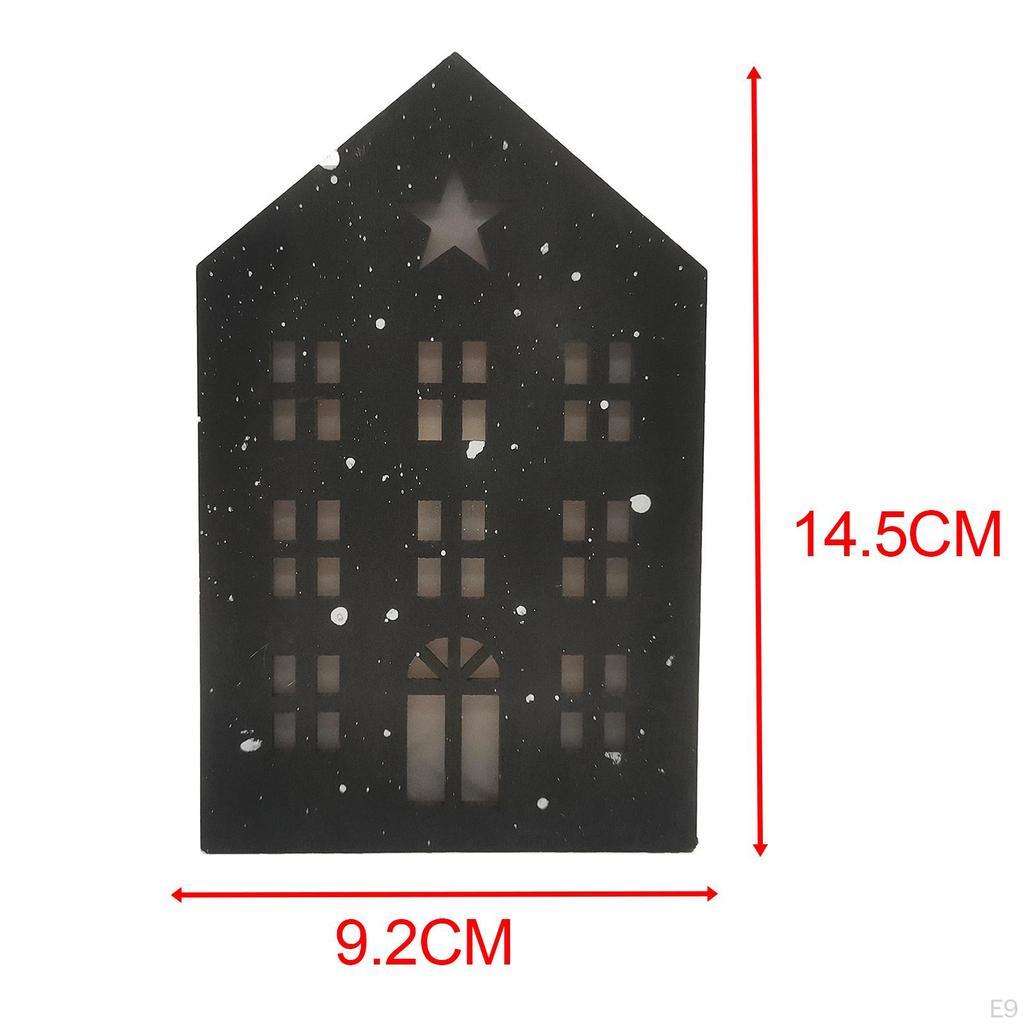 Weihnachten Leuchtendes Haus Schneedorf Dekorative Dekoration, Schreibtisch
