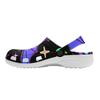 White EVA Clogs with Colorful Skull Print, Lightweight Slip On Garden Shoes, Breathable Beach Sandals, Indoor Outdoor Slippers for Men Women