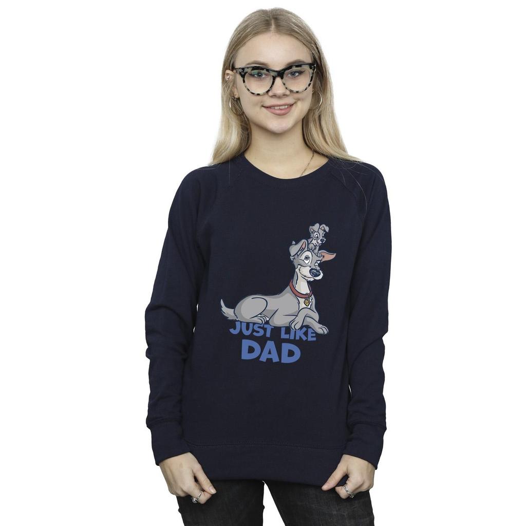 Disney Womens/Ladies Lady And The Tramp Just Like Dad Sweatshirt