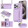 Applicable To iPhone16 Mobile Phone Case 17Pro Lychee Pattern Ring Zipper Oblique Span Protective Case 14plus Card