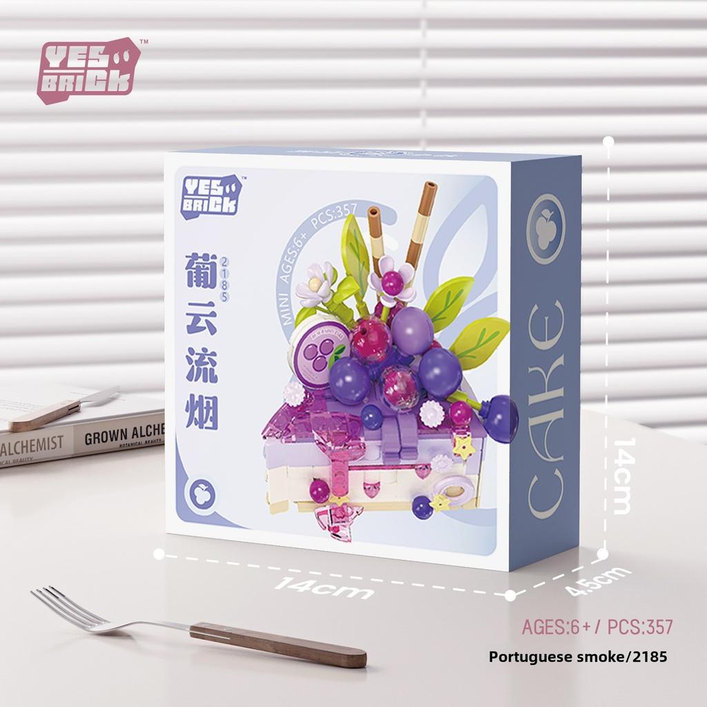 Delicious Dessert Building Blocks Sweet Cake Girls Group Display Diy Assembling Model Trendy Toy