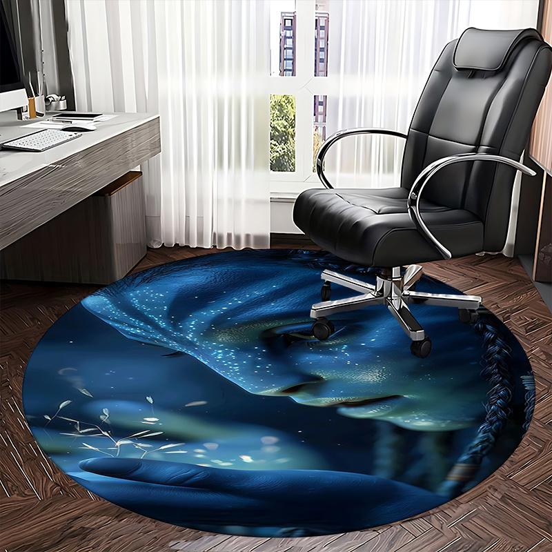 Avatar-Inspired Chair Mat - Round Carpet for Home Decor, Office Use, and Gifts0190b