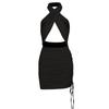Women's Fashion Color Hollow Sexy Slim Hip Dress