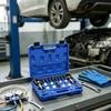 Car Air-Conditioning System Service Kit with Threaded Metal Components for Leak Checking, Line Sealing, and Vehicle Maintenance Work