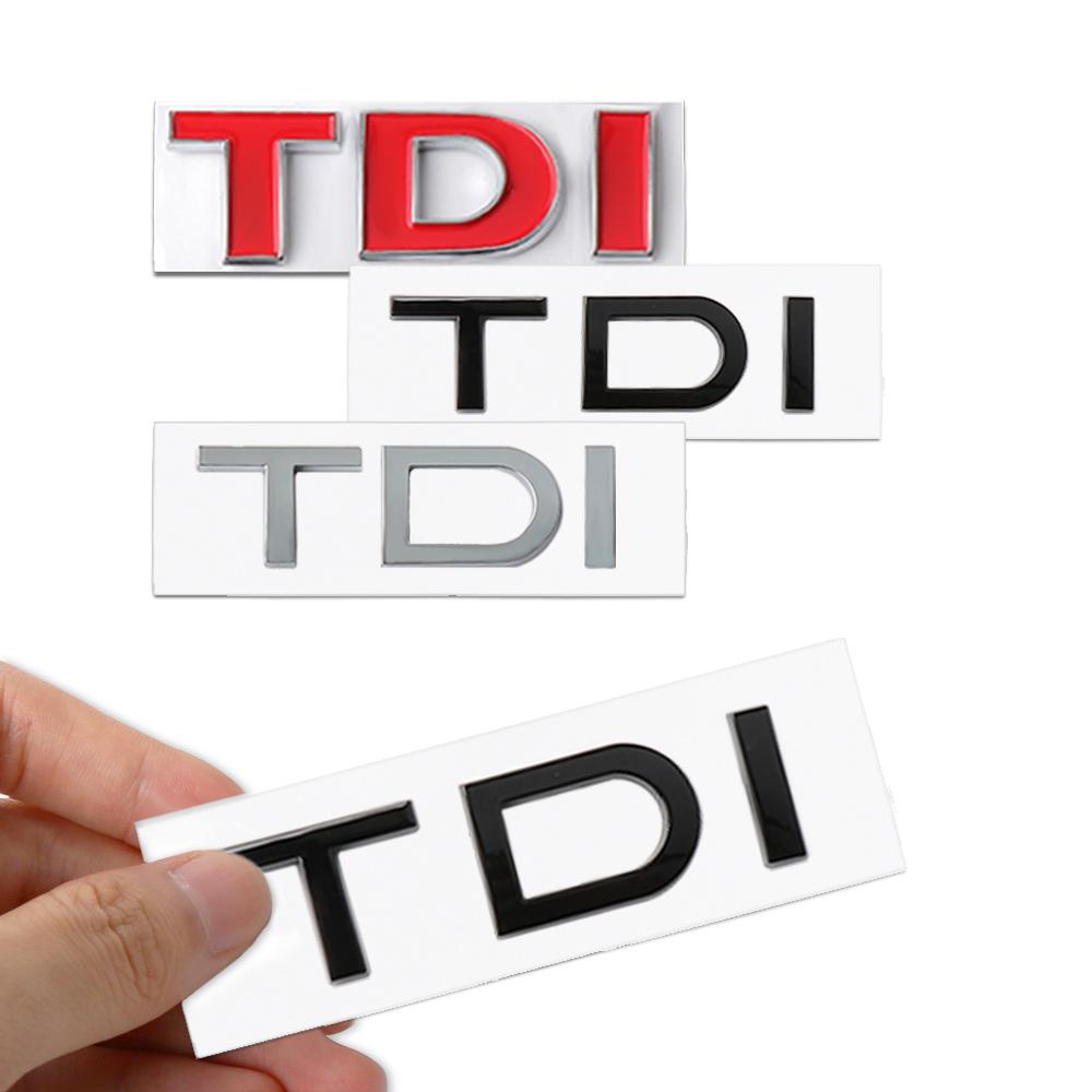 Car Stickers 3D Metal Letters TDI Emblem Logo Badges Accessories For Volkswagen VW Golf TDI Caddy K79 Scirocco Beetle CC Touareg MK4