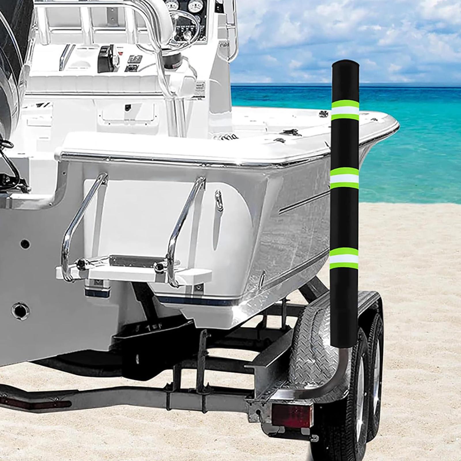 2Pcs Boat Trailer Guide Pole Cover with Reflective Stripe Marine Trailer Protector for Ski Boat Fishing Boats Sailboat Trailer China Mainland