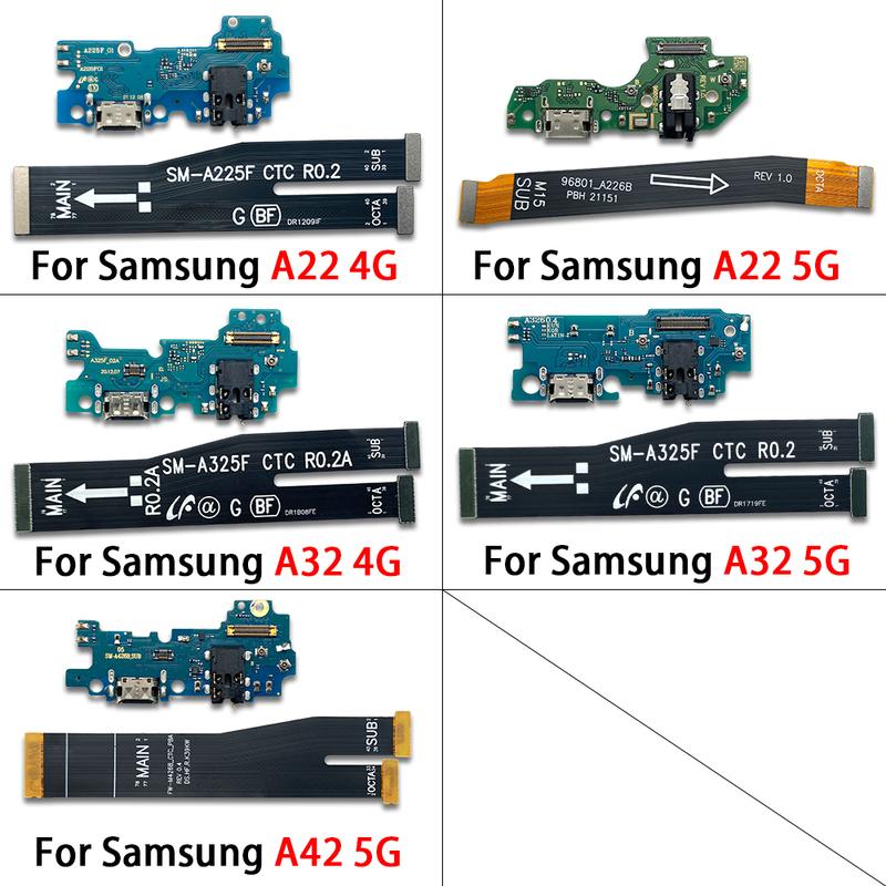 NEW Tested USB Charging Port Dock Charger Plug Connector Board Main Motherboard Flex Cable Parts For Samsung A22 A32 4G A42 5G