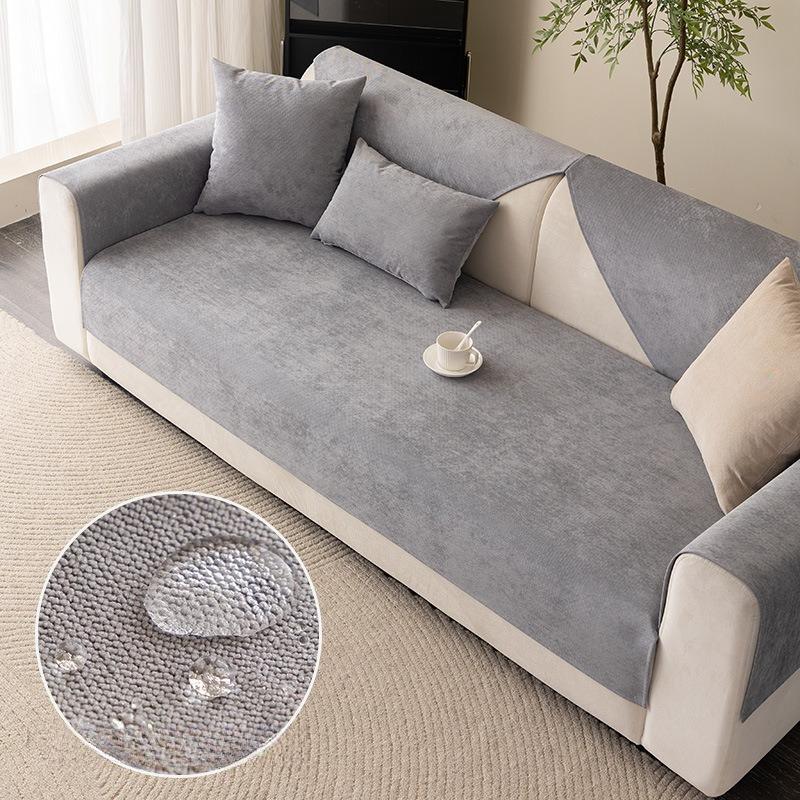1PC Waterproof Non-slip Sofa Seat Cover Anti-Cat Scratch Sofa Slipcover L Couch Mat Towel Living Room