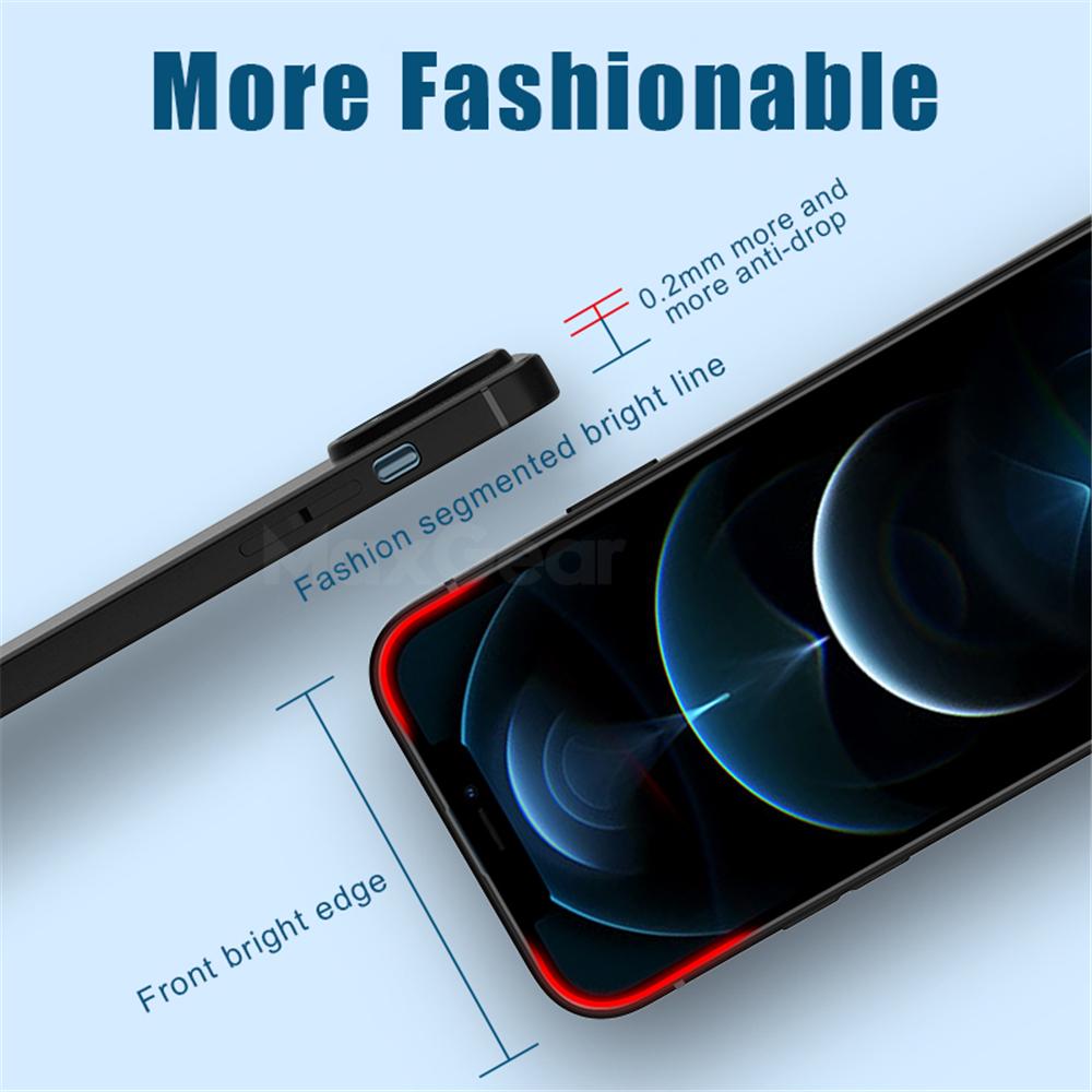 Matte Ultra Thin Silicone Case For Iphone 12 13 11 Pro Max 13 Mini X XS Max XR 7 8 6 S 6S Plus SE 2020 Soft TPU Black Back Cover