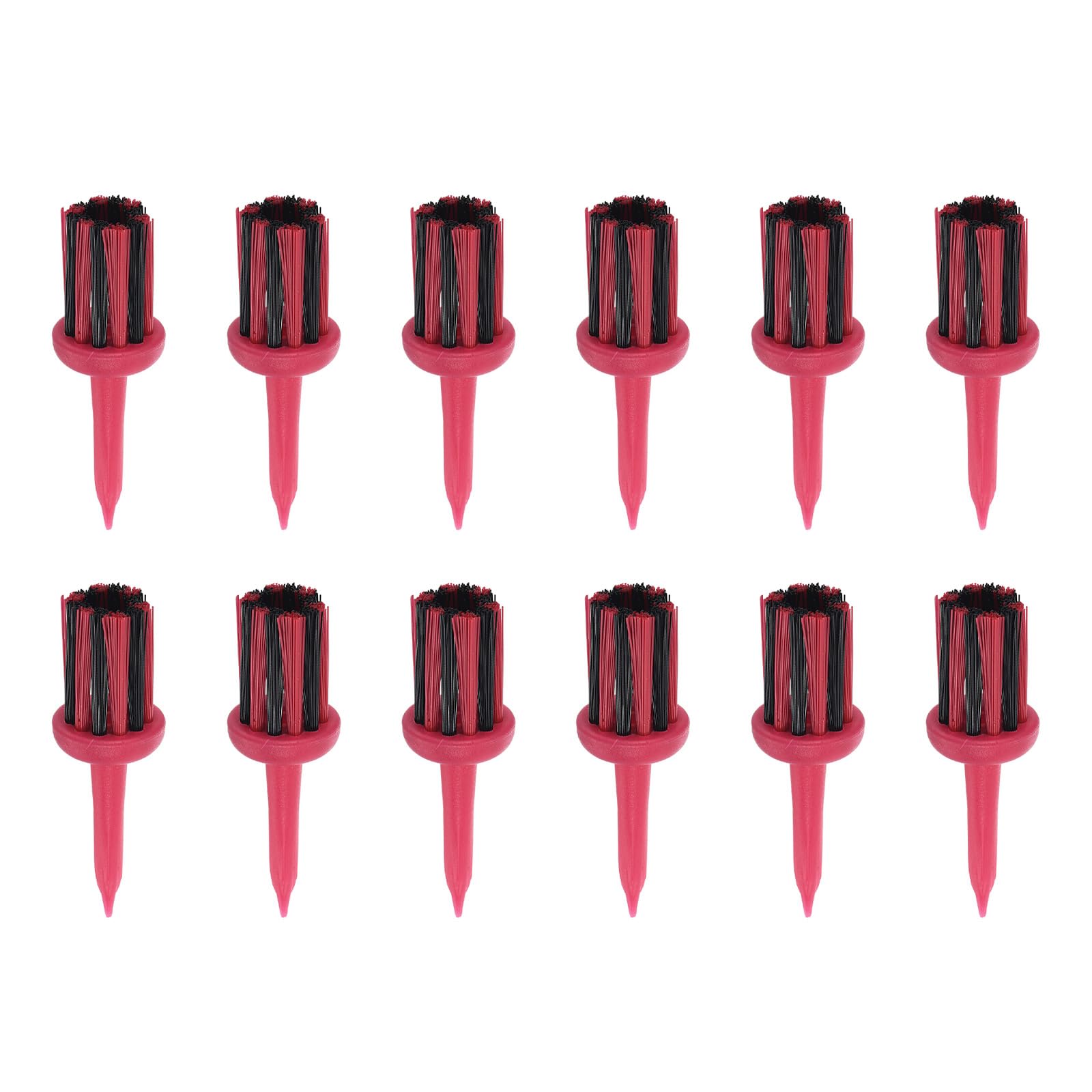 

YOKIVE 12 Pieces Brush Type Golf Tees Made of Low красный