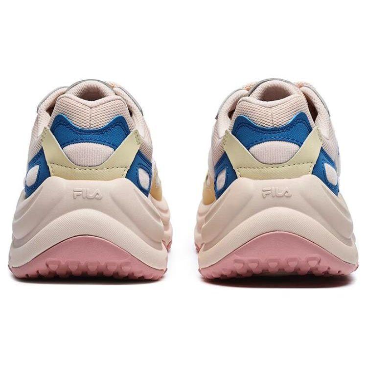 FILA Arch Fabric Synthetic Leather Retro Thick Sole Sports Lightweight Low Top Casual Shoes Women sneaker Nude F12W241118FWS